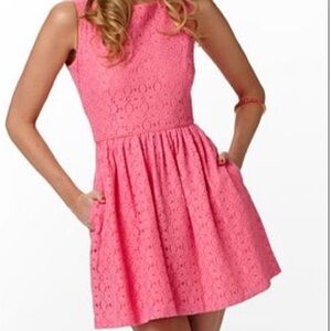 Lilly Pulitzer, Pink Lace Sleeveless Dress, Size 10